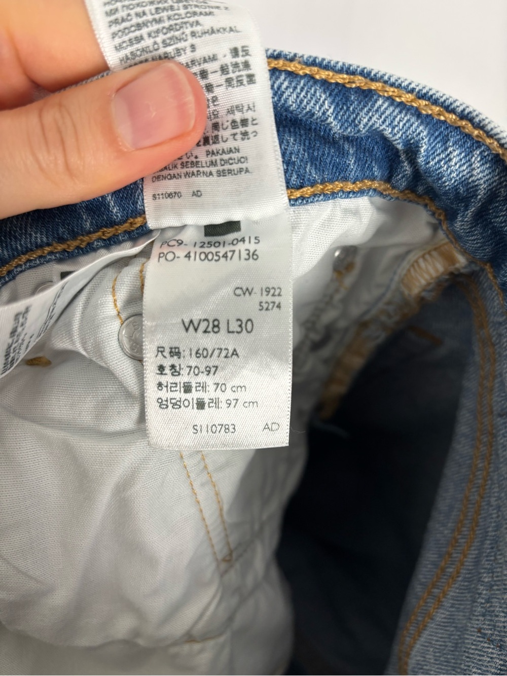 Levi’s 501 Medium Wash Mid Rise Slim Straight Leg Jeans Size 28W 30L - Picture 8 of 9